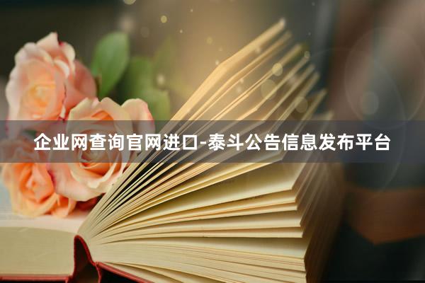 企业网查询官网进口-泰斗公告信息发布平台
